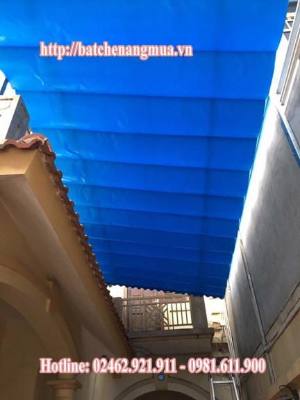 lắp đặt mái bạt xếp