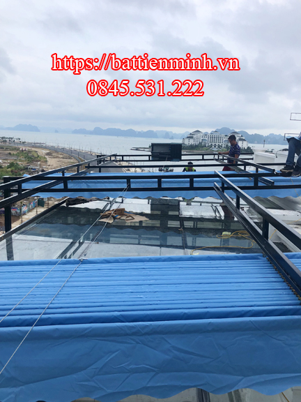 Thi công mái bạt lượn sóng uy tín
