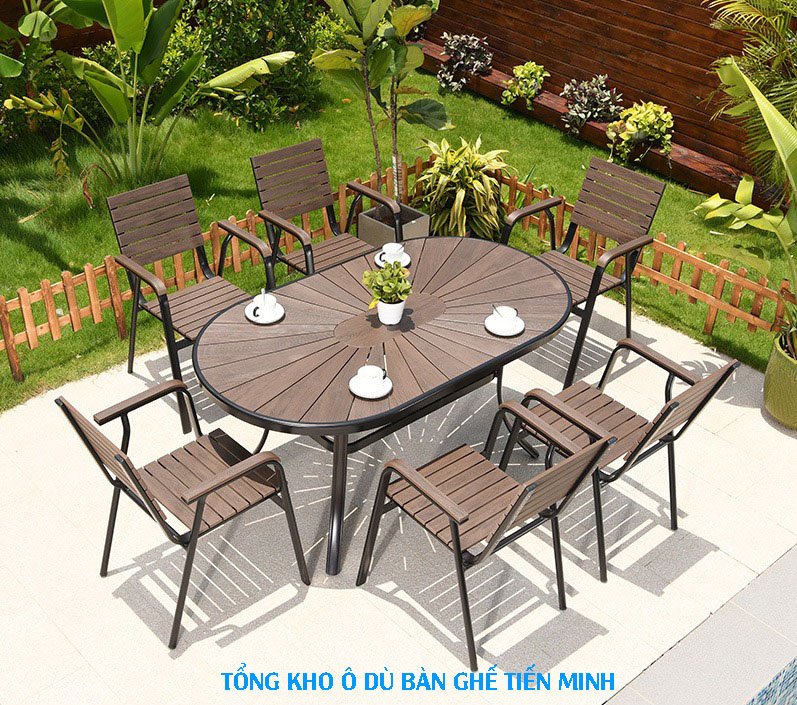 Bộ Bàn Ghế Composite Chữ Nhật – Sự Lựa Chọn Hiện Đại Và Đa Dụng Từ Tiến Minh